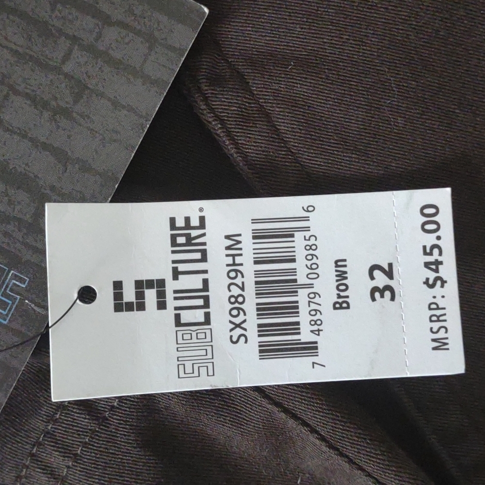 Subculture cut-off men's Bermuda shorts brown 32 - Picture 11 of 11